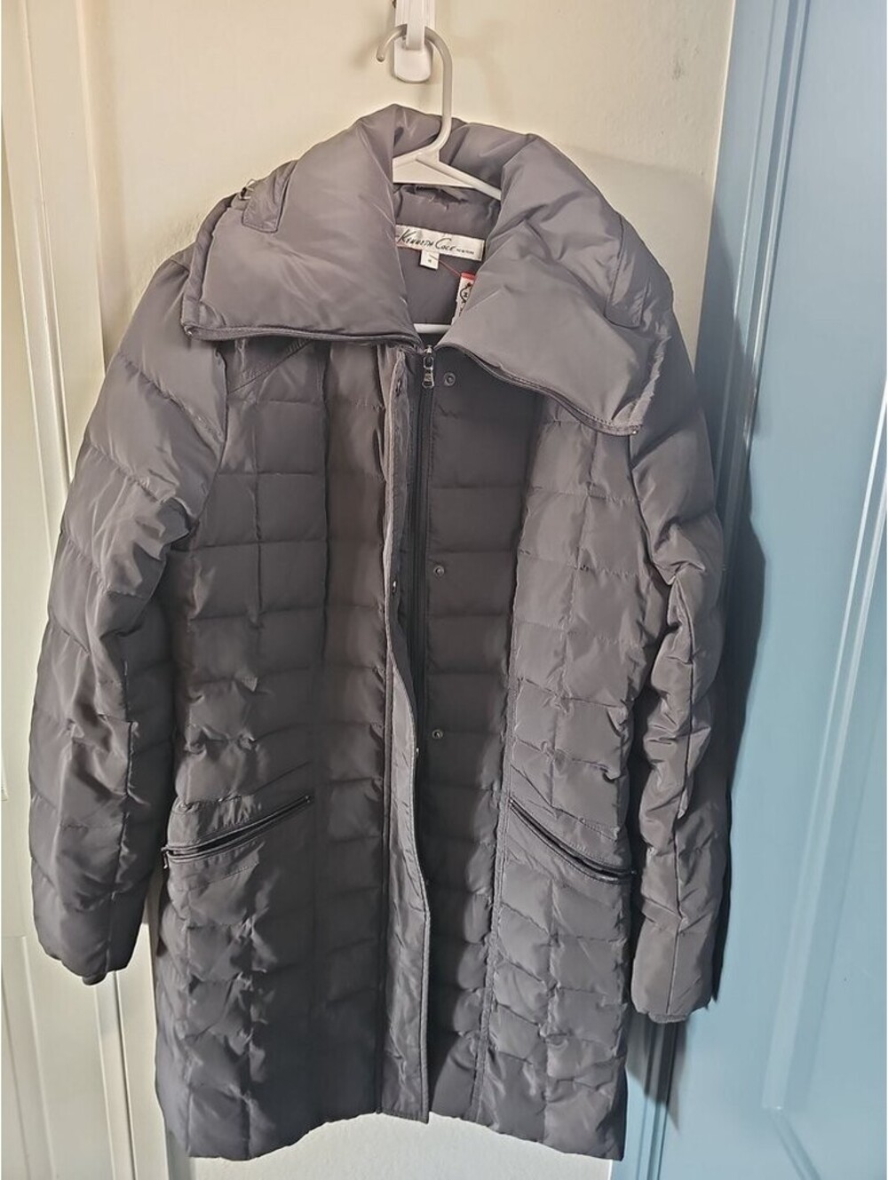Kenneth Cole Women's Gray Puffer Coat